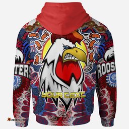 roosters indigenous rugby custom hoodie protection under the sun rlt13