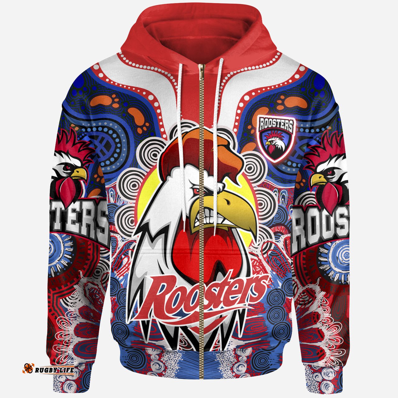 roosters indigenous rugby custom hoodie protection under the sun rlt13