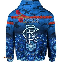 rovers football club anzac zip up and pullover hoodie indigenous vibes