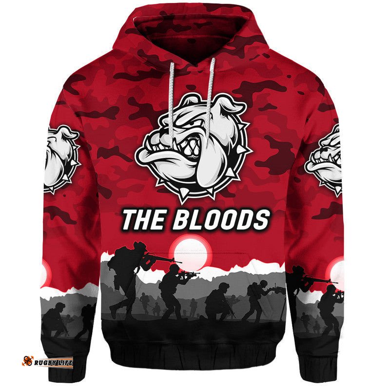 custom personalised west football club alice springs anzac zip up and pullover hoodie the bloods simple style red