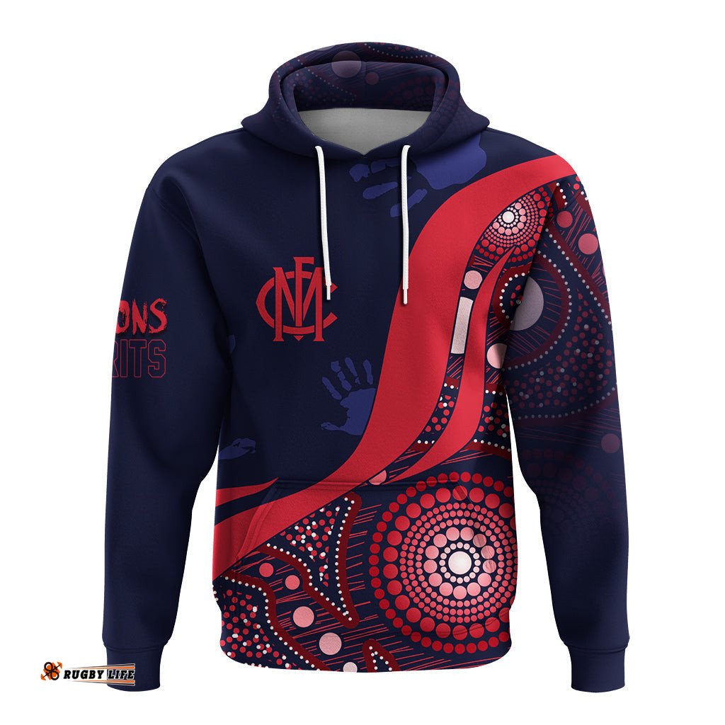 personalised melbourne dees aboriginal hoodie demons spirit