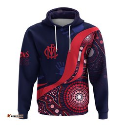 personalised melbourne dees aboriginal hoodie demons spirit