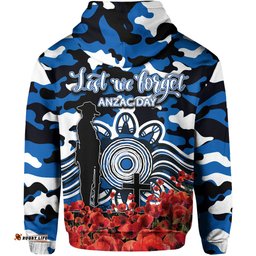 canterbury bankstown bulldogs hoodie anzac day poppy flowers with army patterns