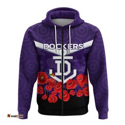 dockers anzac day hoodie indigenous art