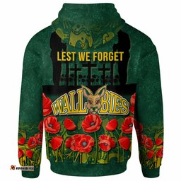 wallabies rugby hoodie custom anzac wallabies aboriginal with animals hoodie