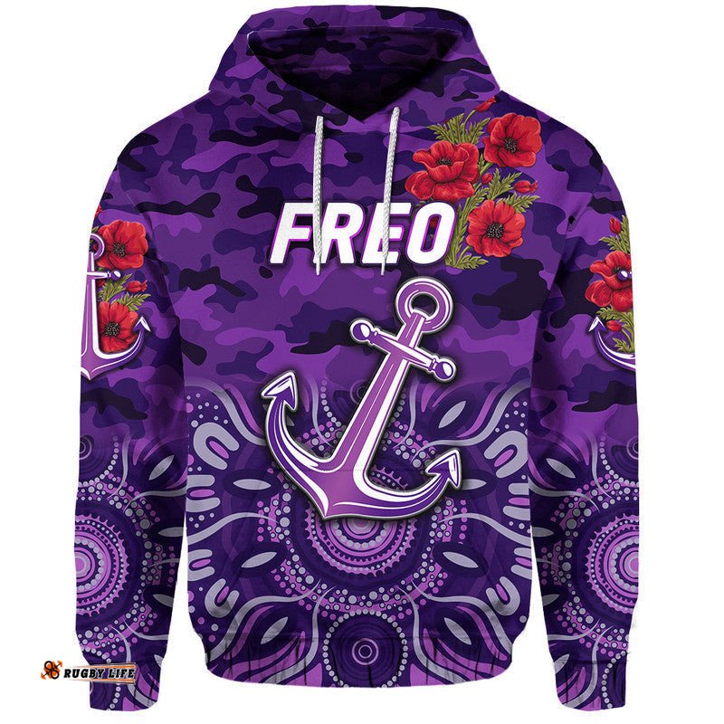 fremantle dockers anzac zip up and pullover hoodie freo indigenous vibes