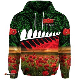 custom personalised new zealand maori anzac zip up and pullover hoodie poppy vibes green