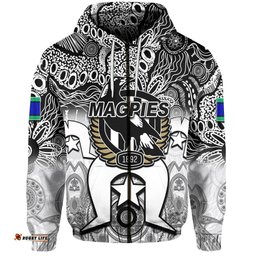 custom personalised magpies australian football torres strait islanders mix aboriginal hoodie