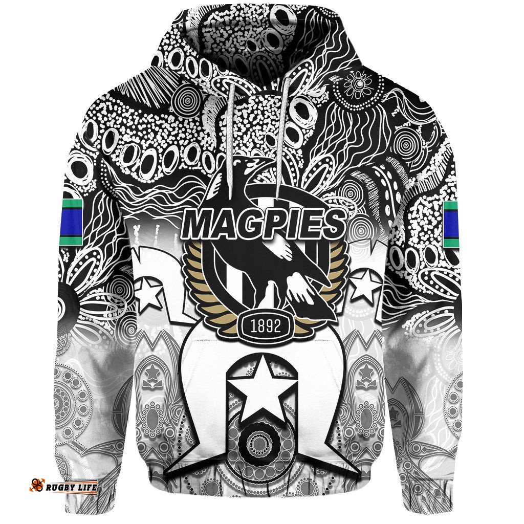 custom personalised magpies australian football torres strait islanders mix aboriginal hoodie