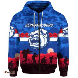custom personalised hermannsburg western aranda bulldogs football club anzac zip up and pullover hoodie simple style