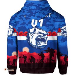 custom personalised hermannsburg western aranda bulldogs football club anzac zip up and pullover hoodie simple style