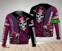manly warringah sea eagles nrl skull cap personalized custom 3d hoodie