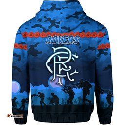 rovers football club anzac zip up and pullover hoodie simple style