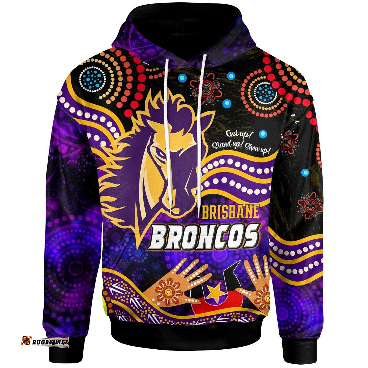broncos rugby naidoc aboriginal hoodie custom brisbane broncos australia naidoc week and torres strait islander hoodie