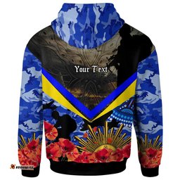 cowboys rugby hoodie aboriginal anzac day cowboys with poppy flower indigenous hoodie