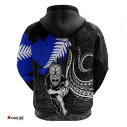 aotearoa rugby hoodie all black maori fern