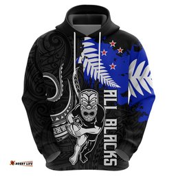 aotearoa rugby hoodie all black maori fern
