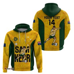 custom australia soccer hoodie sam kerr matildas proud world cup yellow