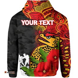 custom personalisedeels anzac day aboriginal mix army patterns hoodie no2