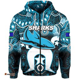 custom personalised sharks torres strait islanders mix aboriginal hoodie