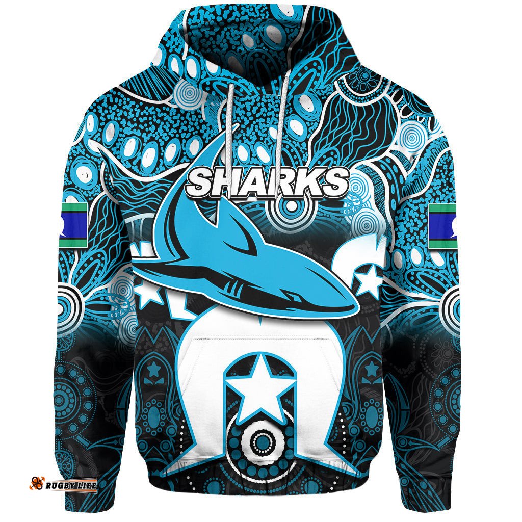 custom personalised sharks torres strait islanders mix aboriginal hoodie