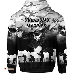 yuendumu magpies football club anzac zip up and pullover hoodie simple style
