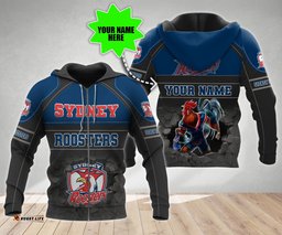 personalized sydney roosters 3d hoodie nrl 3d hoodie broken wall