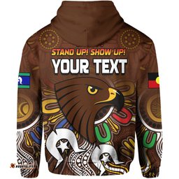 custom personalised hawks naidoc week hoodie hawthorn football aboriginal