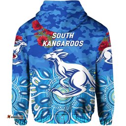 south alice football club kangaroos anzac zip up and pullover hoodie indigenous vibes