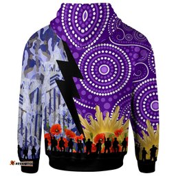storms rugby hoodie custom anzac remembrance melbourne storms aboriginal patterns hoodie