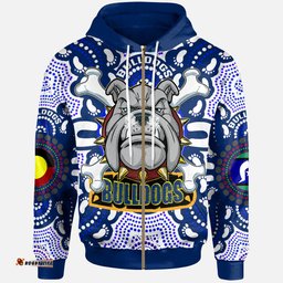 bulldogs rugby indigenous custom hoodie canterbury bankstown super berries aboriginal footprint