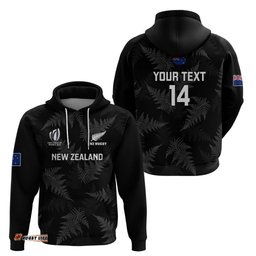 personalised new zealand silver fern rugby hoodie go aotearoa world cup