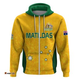 custom text and number australia soccer hoodie socceroos with kangaroo matildas