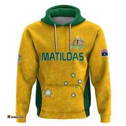 custom text and number australia soccer hoodie socceroos with kangaroo matildas
