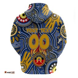 personalised naidoc week 2024 west coast eagles hoodie australian aboriginal hand painting