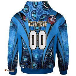 new south wales rugby league team hoodie custom new south wales blues mascot with aboriginal art state of origin hoodie rlt12