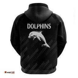 nrl dolphins rugby hoodie simple black style