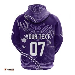 personalised freo dockers aboriginal hoodie purple tsunami