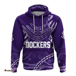 personalised freo dockers aboriginal hoodie purple tsunami