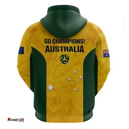 australia soccer hoodie gold matildas world cup go champions