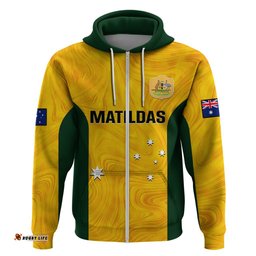 australia soccer hoodie gold matildas world cup go champions