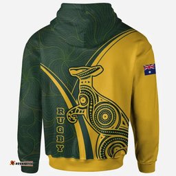 wallabies rugby hoodie australian kangaroo and aboriginal patterns hoodie
