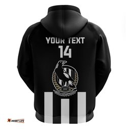 personalised collingwood football hoodie go magpies sporty style
