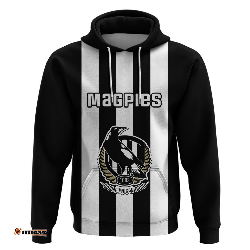 personalised collingwood football hoodie go magpies sporty style