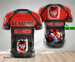 personalized st george dragons 3d hoodie nrl 3d hoodie broken wall