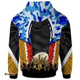 titans rugby hoodie custom anzac gold coast titans aboriginal pattern hoodie