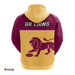 brisbane lions football hoodie sporty gold version
