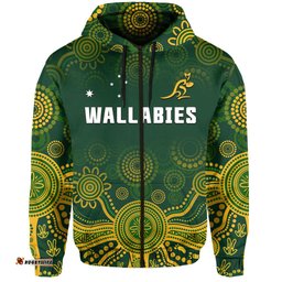 australia rugby hoodie wallabies aboriginal style
