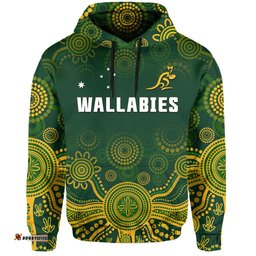 australia rugby hoodie wallabies aboriginal style