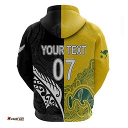 personalised matildas mix football ferns hoodie world cup aboriginal tribal style